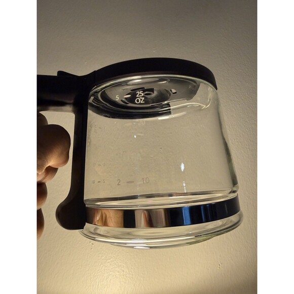 Mr Coffee Glass Coffee Maker Carafe 25 oz Replacement Black Handle Lid - Picture 7 of 11